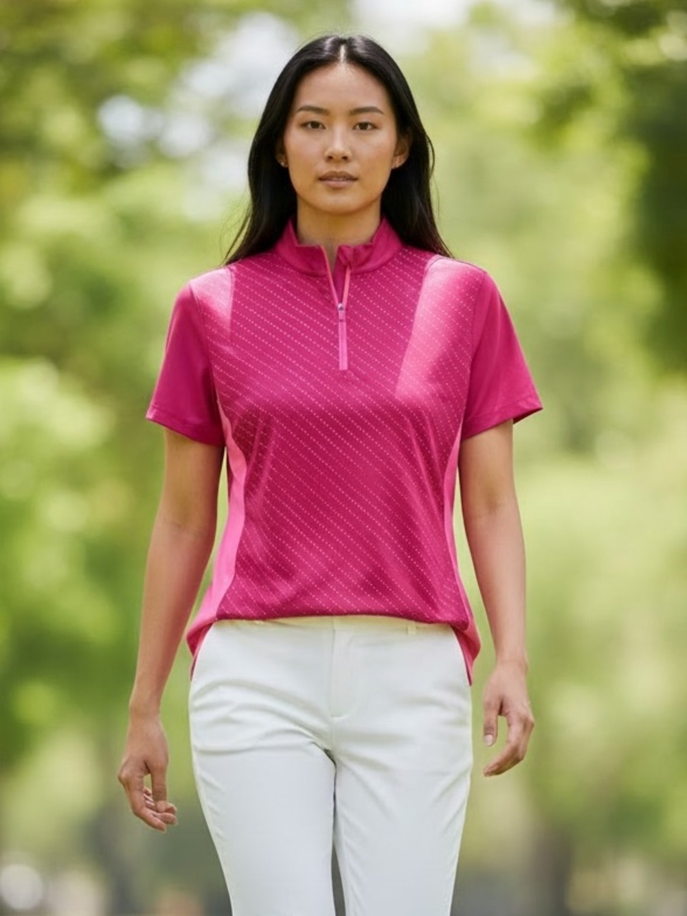 Nike Golf Tour Performance Dri-FIT Pink Quarter Zip Golf Top Women’s Medium NWOT